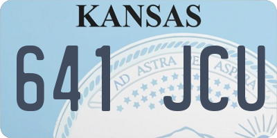 KS license plate 641JCU