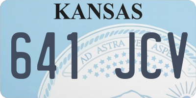 KS license plate 641JCV