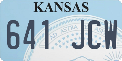 KS license plate 641JCW