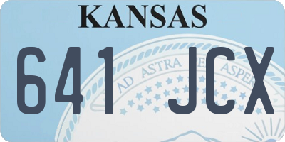 KS license plate 641JCX