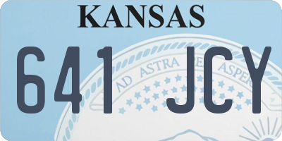 KS license plate 641JCY