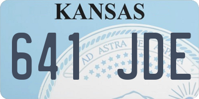 KS license plate 641JDE