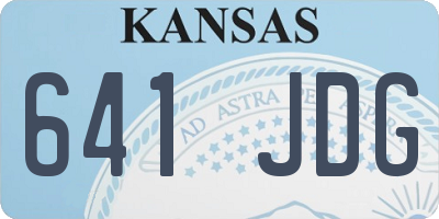 KS license plate 641JDG
