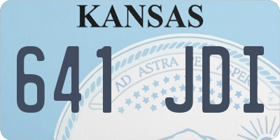 KS license plate 641JDI