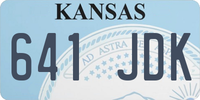 KS license plate 641JDK