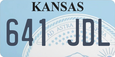 KS license plate 641JDL