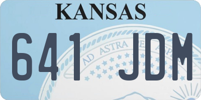 KS license plate 641JDM