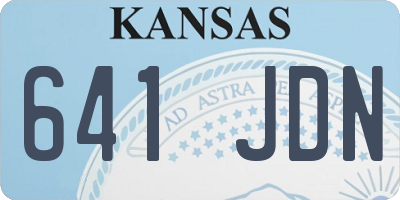 KS license plate 641JDN