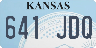 KS license plate 641JDQ