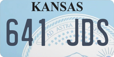 KS license plate 641JDS