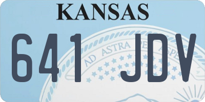 KS license plate 641JDV