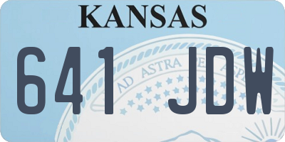 KS license plate 641JDW