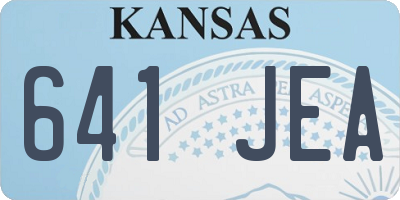 KS license plate 641JEA