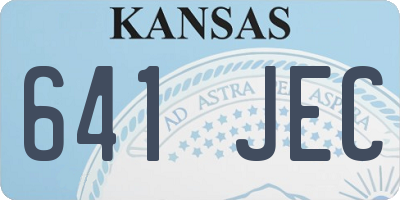 KS license plate 641JEC