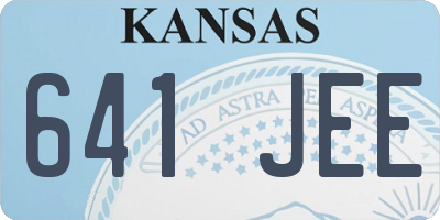 KS license plate 641JEE