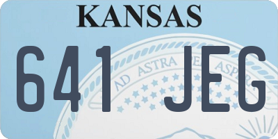 KS license plate 641JEG