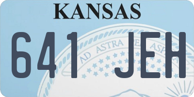 KS license plate 641JEH