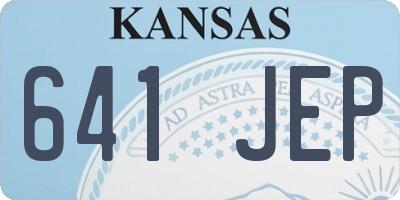 KS license plate 641JEP