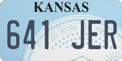 KS license plate 641JER