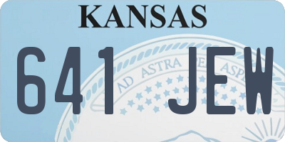 KS license plate 641JEW