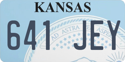 KS license plate 641JEY