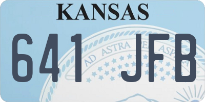 KS license plate 641JFB