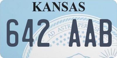 KS license plate 642AAB