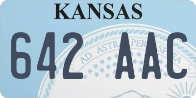 KS license plate 642AAC