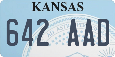 KS license plate 642AAD