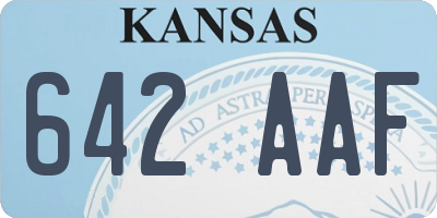 KS license plate 642AAF