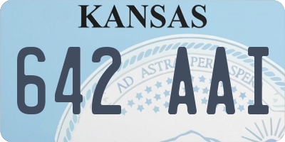 KS license plate 642AAI