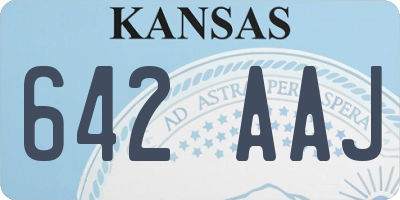 KS license plate 642AAJ