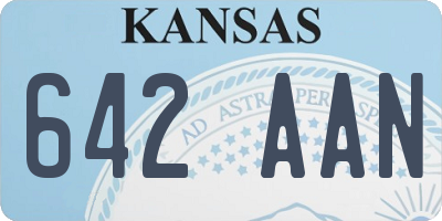 KS license plate 642AAN