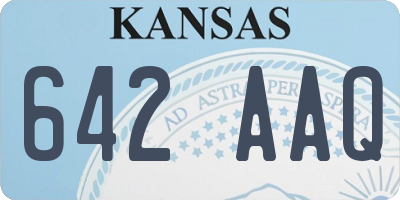 KS license plate 642AAQ
