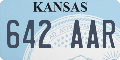 KS license plate 642AAR