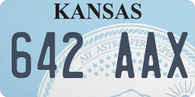 KS license plate 642AAX