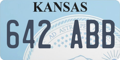 KS license plate 642ABB