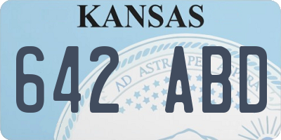 KS license plate 642ABD
