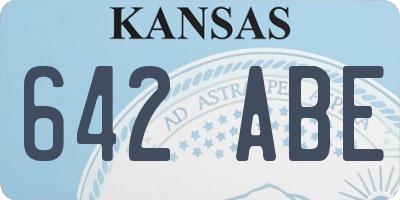 KS license plate 642ABE