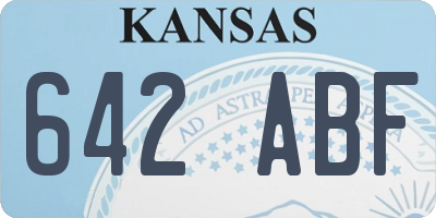 KS license plate 642ABF