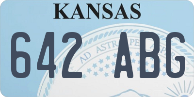 KS license plate 642ABG