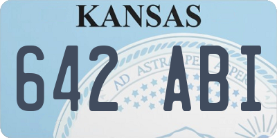 KS license plate 642ABI
