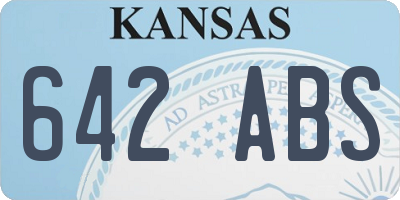KS license plate 642ABS