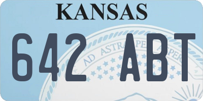 KS license plate 642ABT