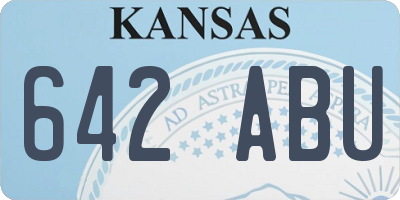 KS license plate 642ABU