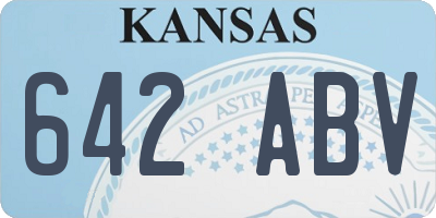 KS license plate 642ABV
