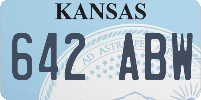 KS license plate 642ABW