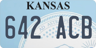 KS license plate 642ACB