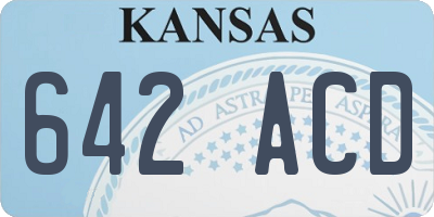KS license plate 642ACD