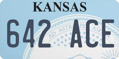 KS license plate 642ACE